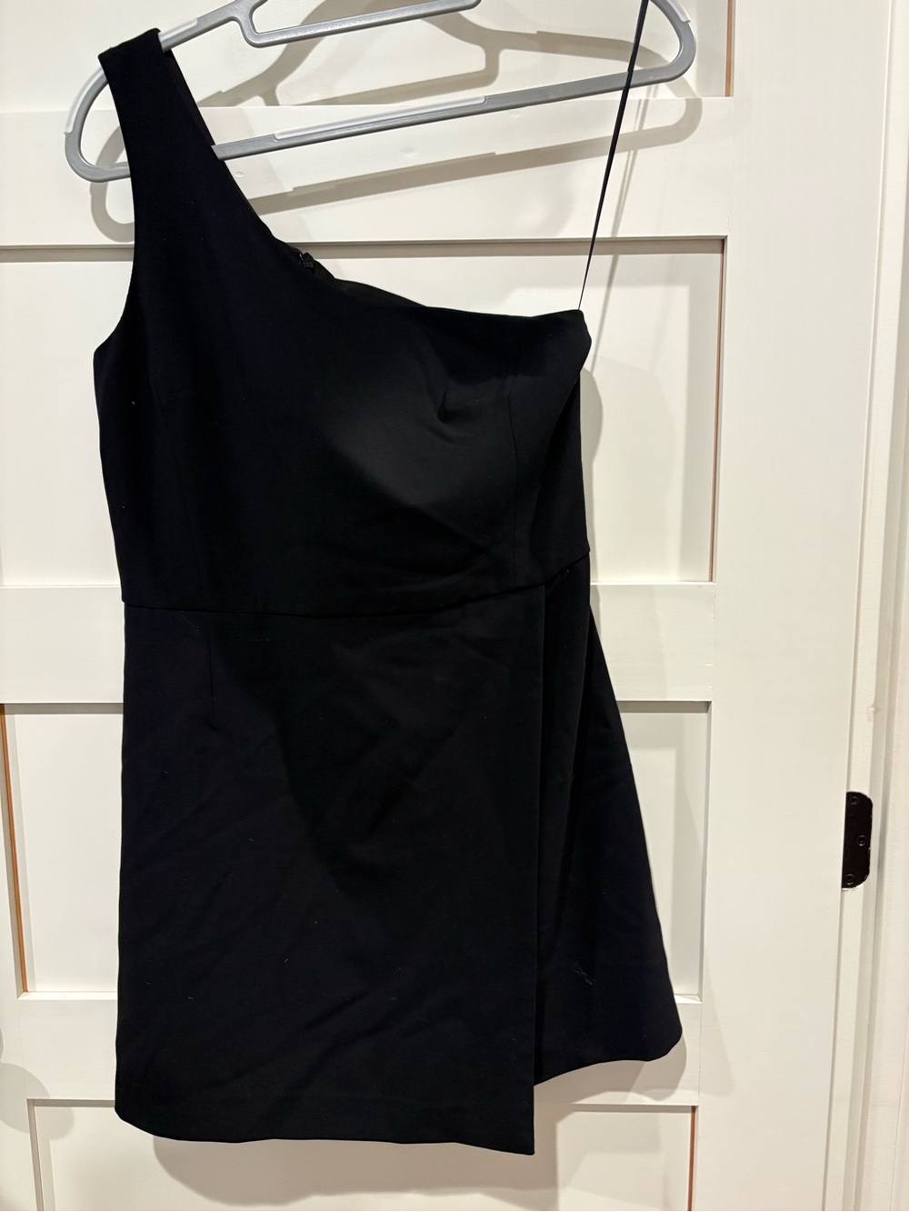 French Connection Black One-Shoulder Mini Dress